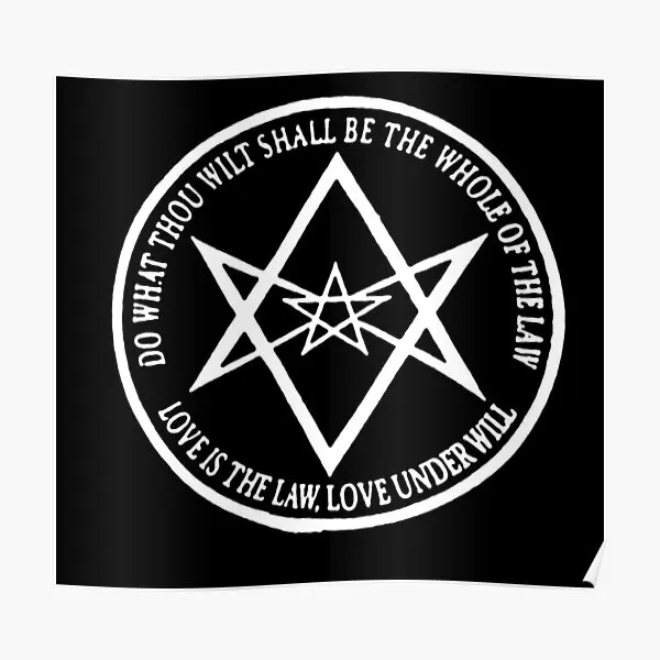 93 Thelema Aleister Crowley символ плакат печать на стене Современный декор Настенная картина домашний декор искусство смешная комната Винтаж без рамки