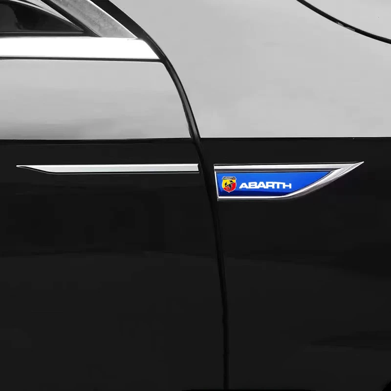 

DIY Car Emblem Fender Blade Decal Badge Car Body Protective Sticker For Fiat Abarth 595 Abarth 500 abarth 124 spider