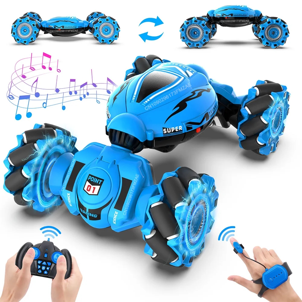 

Pristar Gesture RC Stunt Car Toys for Kids 2.4GHz 4WD Hand Remote Control Cars with Lights Music Off-Road 360° Rotation RC Drift