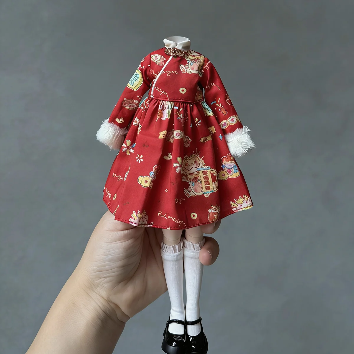 

Платье Hanfu с длинными рукавами, милое новогоднее платье для куклы Блайт, модная одежда для куклы Блайт, аксессуары для куклы Блайт 30 см, одежда для куклы Азон Блайт.