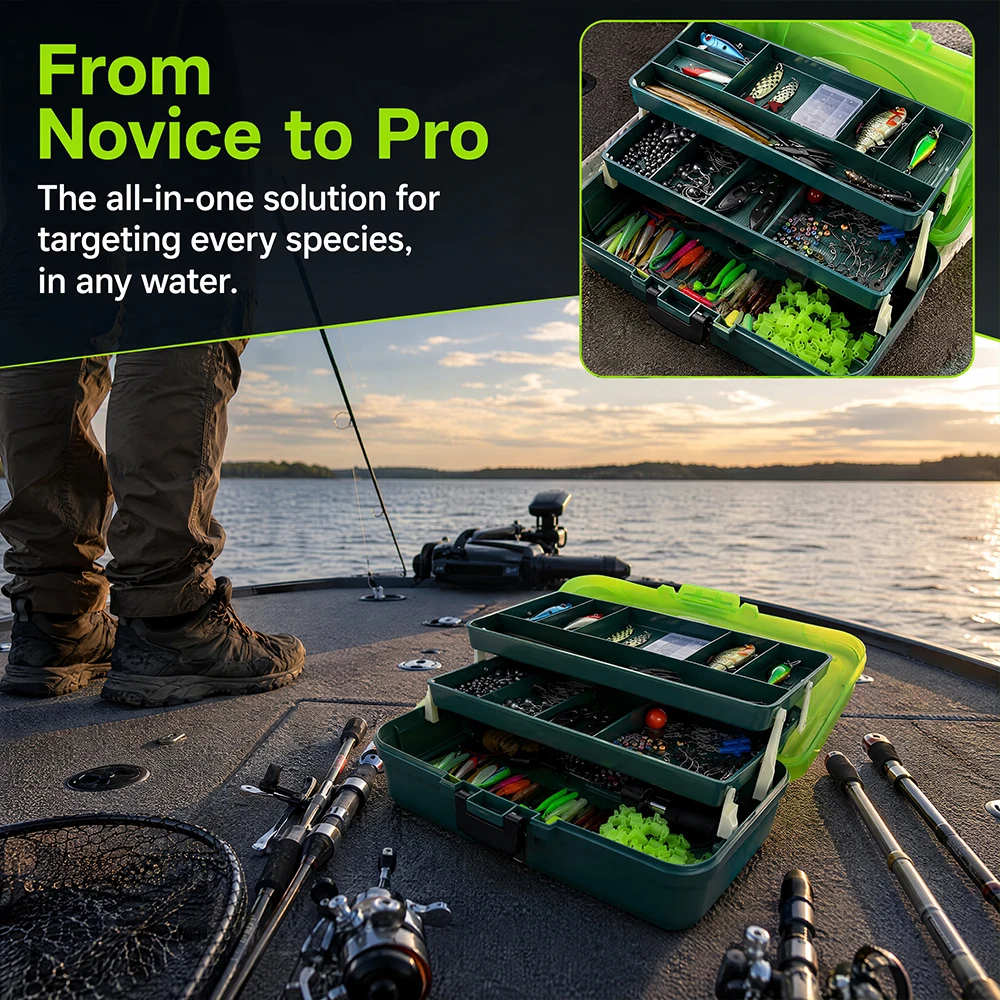 547PCS Fishing Tackle Set Lure - Fishing Hook Box ulasan dan harga