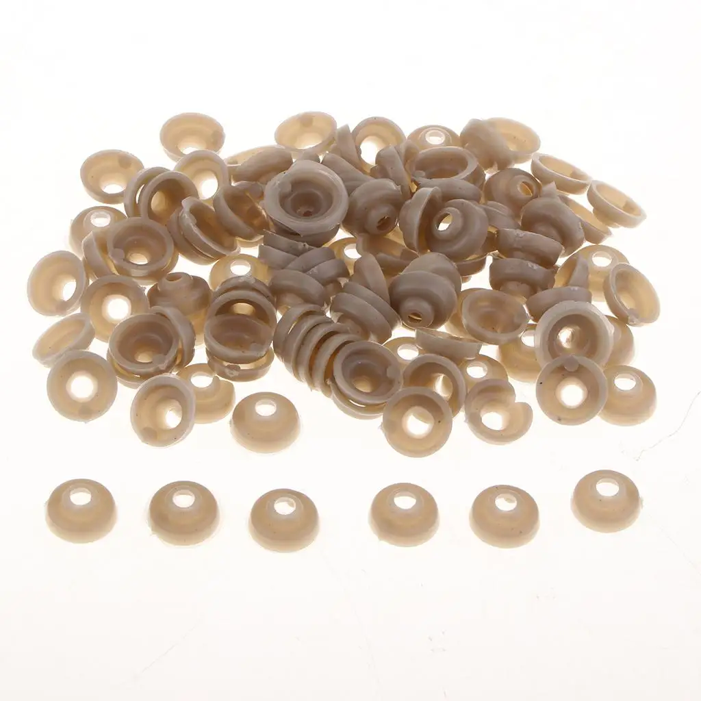 100 Pack Toy Eyes for DIY Dolls Crafts 8mm Black Plastic Safety Eyeballs for Plush Bear Making Accessories