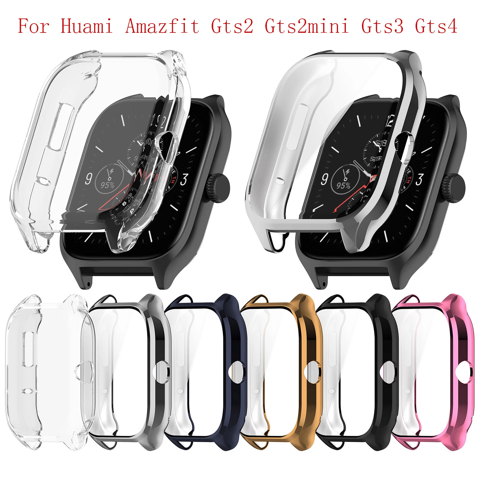 Screen Protector For Huami Amazfit GTS 4 Protective Cover Soft TPU Case For Amazfit Gts2 Gts2mini Gts3 Gts4 SmartWatch Shell.