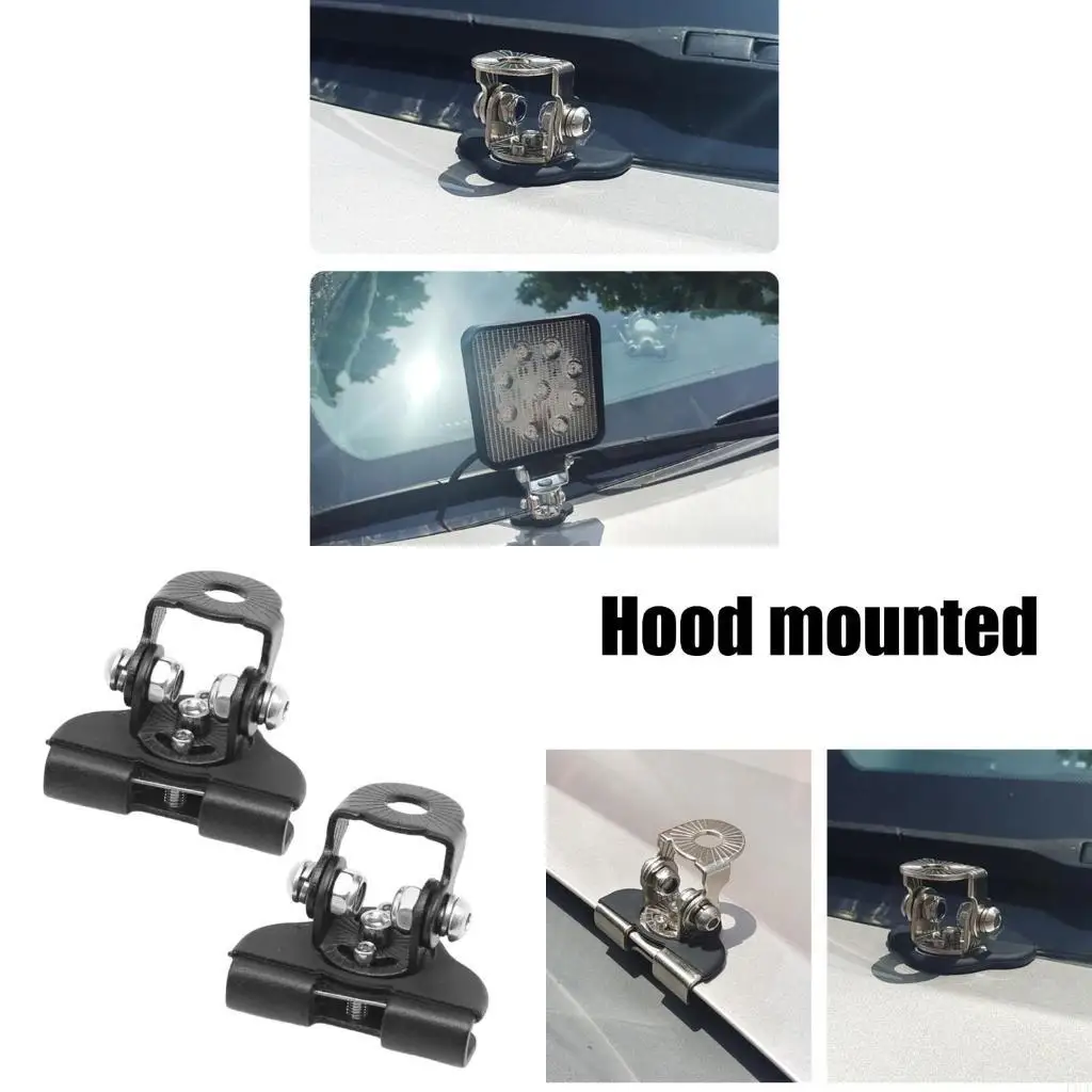 F1CF 2Pcs Safety Cushioning Stand Car Hood Light Bar Bracket Metal Structure Bracket