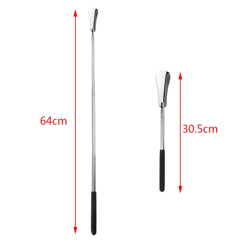 Adjustable Handle Shoe Horn Professional Stainless Steel Metal Shoehorn