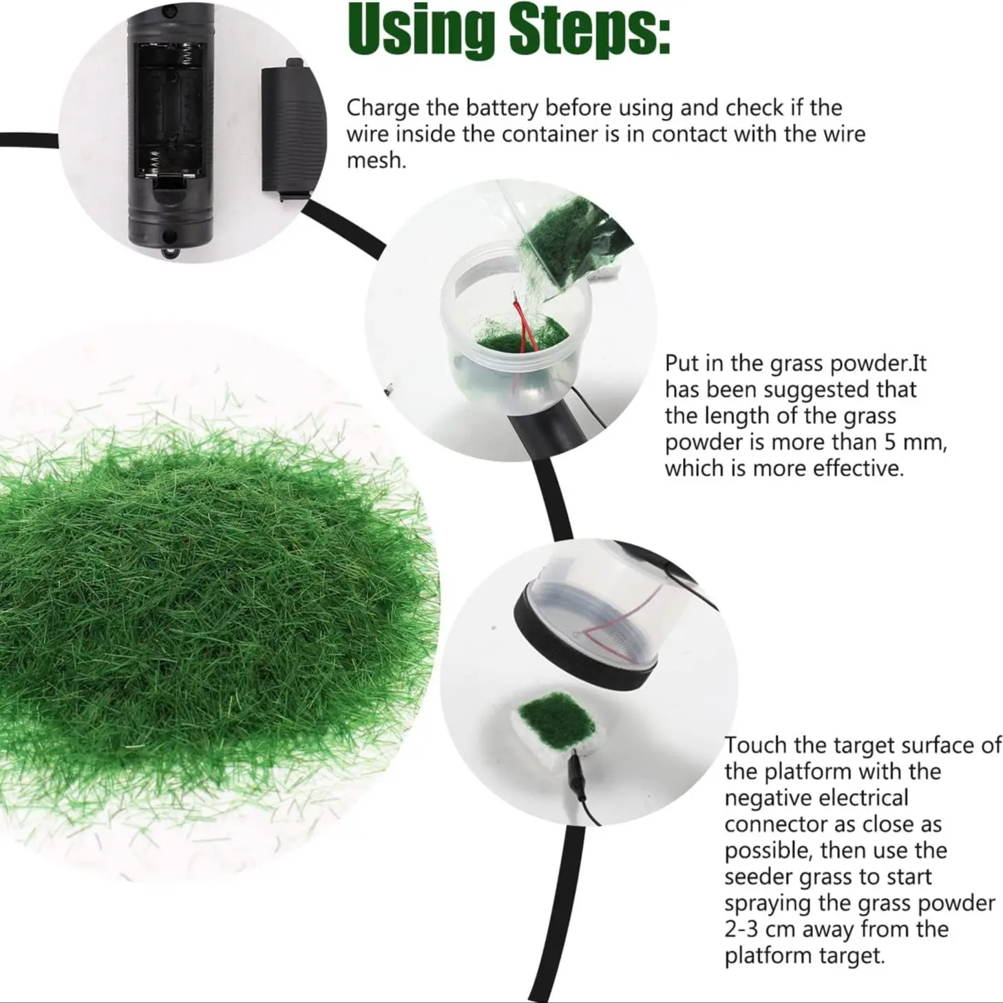 Miniature Scene Model Materia Flocking Static Grass Applicator 2.0 Modeling Hobby Craft Accessory