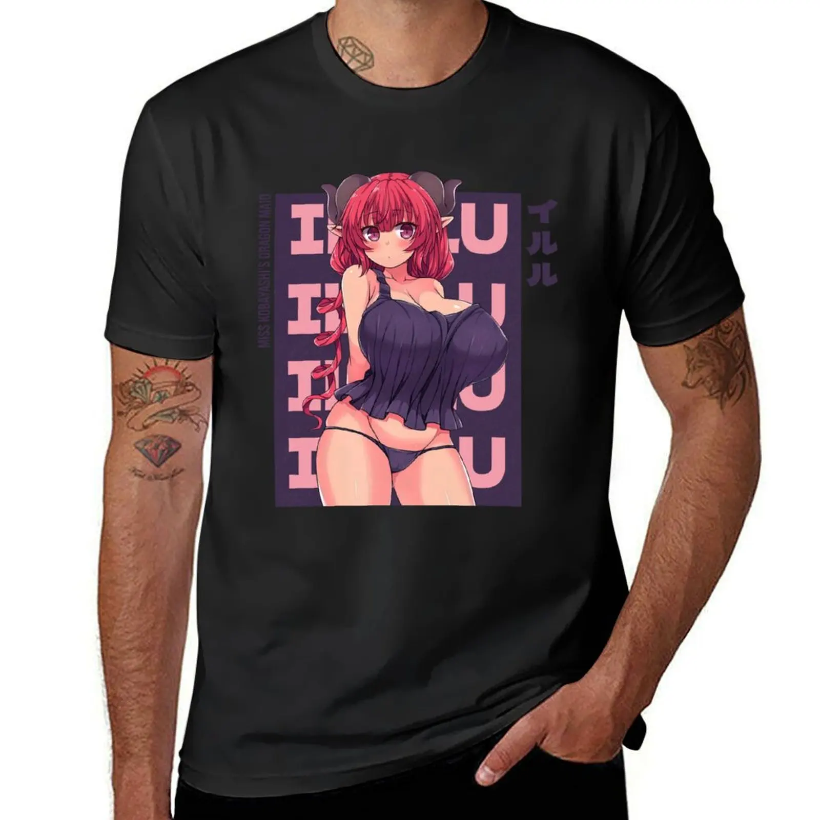 

Ilulu Miss Kobayashis Dragon Maid v3 T-Shirt vintage clothes blacks men clothing