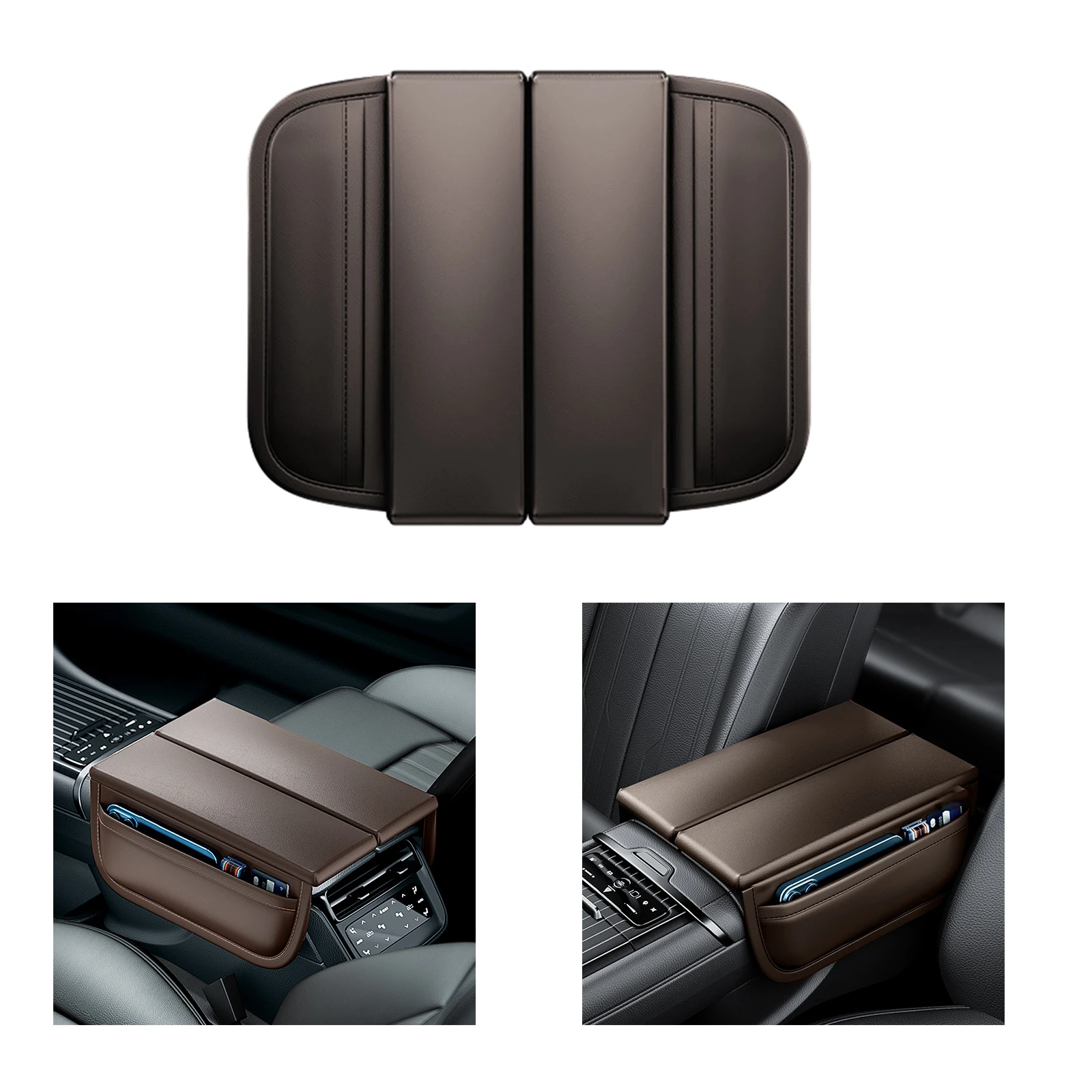 بولي Leather الجلود سيارة غطاء مسند الذراع ، السيارات مركز وحدة التحكم غطاء ، العالمي اكسسوارات السيارات ، حامي الذراع الراحة وسادة حصيرة