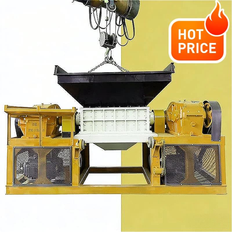 Industrial Double Shaft Shredder for Scrap Metal and Plastic Single Shaft Trituradora with Gearbox Recycling Machine Customized