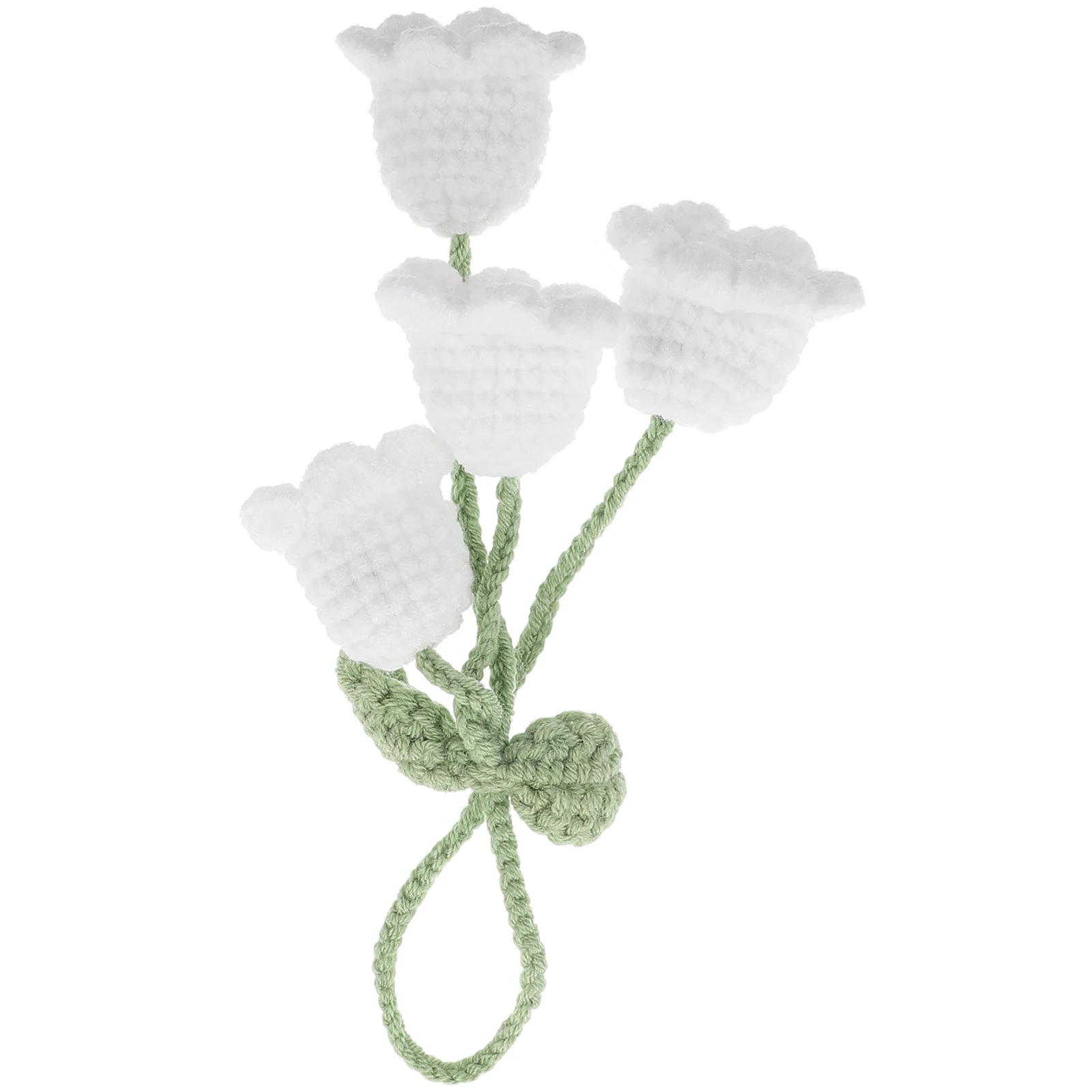 

Creative Decor Woolen Ornaments Handmade Crochet Flower Pendant Rearview Mirror Hanging Accessories Unique Yarn Art Car Charm