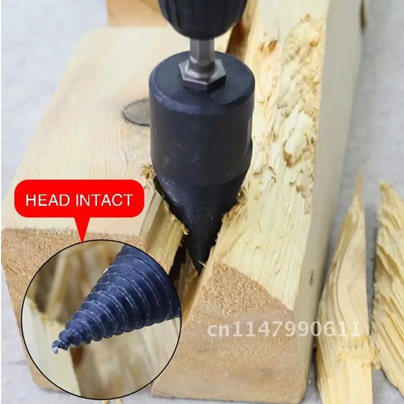 

Wood Splitting Cone Drill Tool Firewood Machine Cone Wood Drill Reamer Punch Driver Drill Bit Splitting Wood Tools Dropshipping