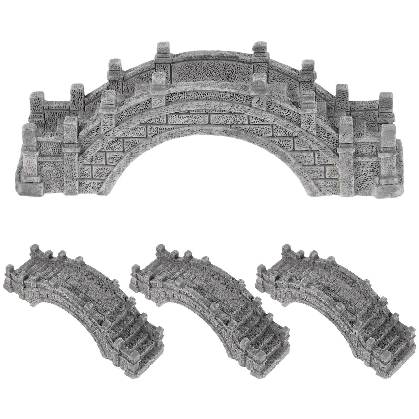 

4pcs Miniature Arch Bridge Bonsai Garden Bridge Zen Design Resin Fairy Garden Accessories For Terrarium Sand Table Micro