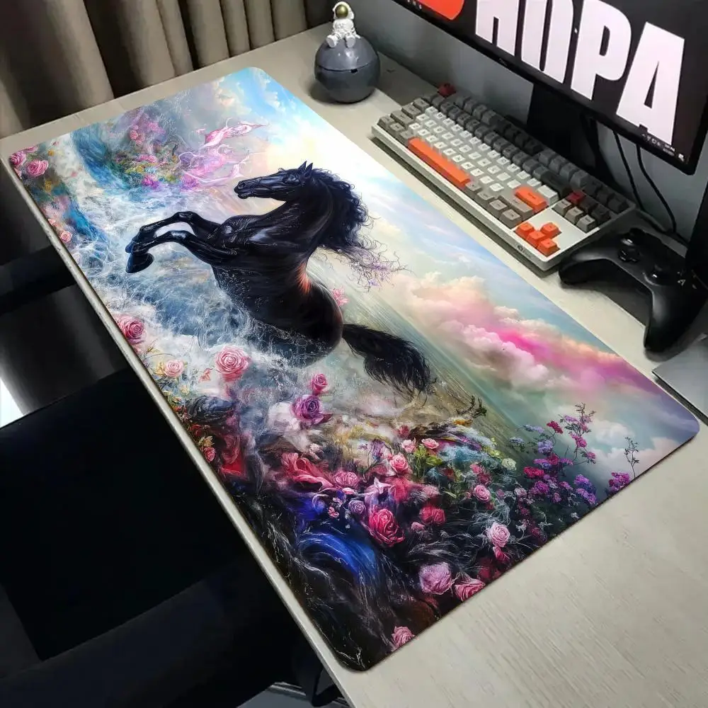 Romance and freedom Mouse Pad Desk Mat with Stitched Edge Non-Slip Durable gaming mats pc accessories desk pad HD printing