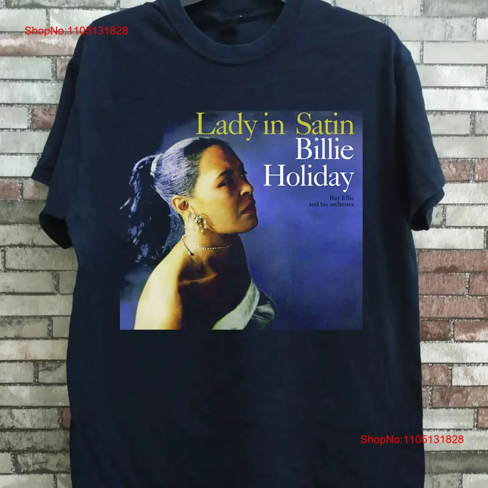 Billie Holiday Lady In Satin Album camiseta tamaño completo S 5XL SS818 vintage lavado versátil ligeramente homme elegante moda suave
