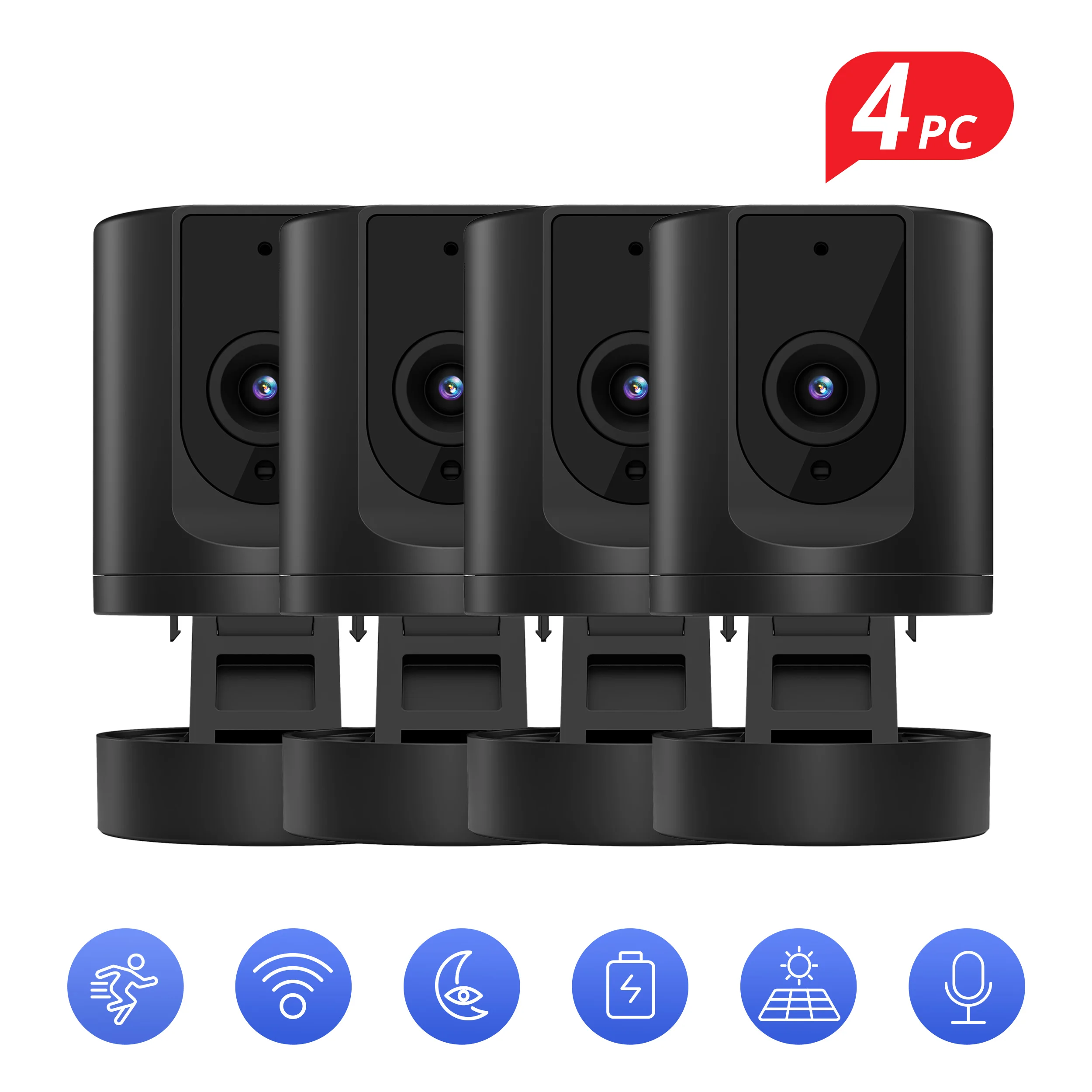 Security Camera with Dual-Band WiFi & BLE Setup: Motion Detection, 2-Way Talk, Cry Detection and Alexa/Google Assistant Compatib