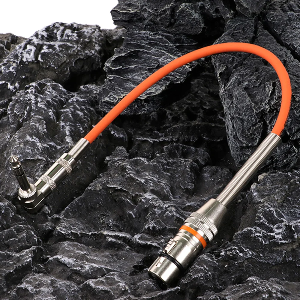 1/4 Inch to XLR Cable,Right Angle 6.35mm TRS Male Stereo Jack to 3Pin XLR Female Plug Audio MIC Cord for Speaker Guitar Mixer