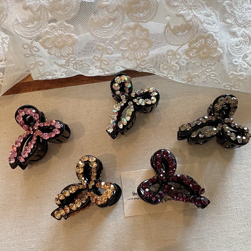 

Luxury Bow Hair Clip, Mini Hair Claw for Flyaways and Bangs,Elegant Hair Claw Clip for Women and Girls, Wedding Party