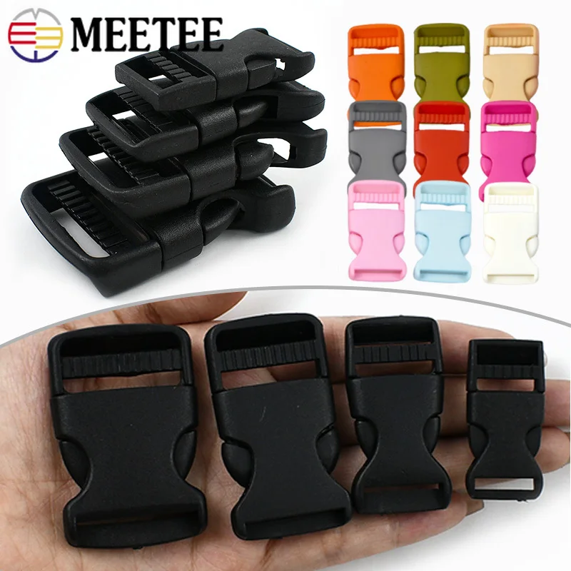 

20/50Pcs 15/20/25/30mm Plastic Release Buckles Backpack Strap Side Clip Clasp Dog Collar Closure Adjust Buckle Craft Accessories