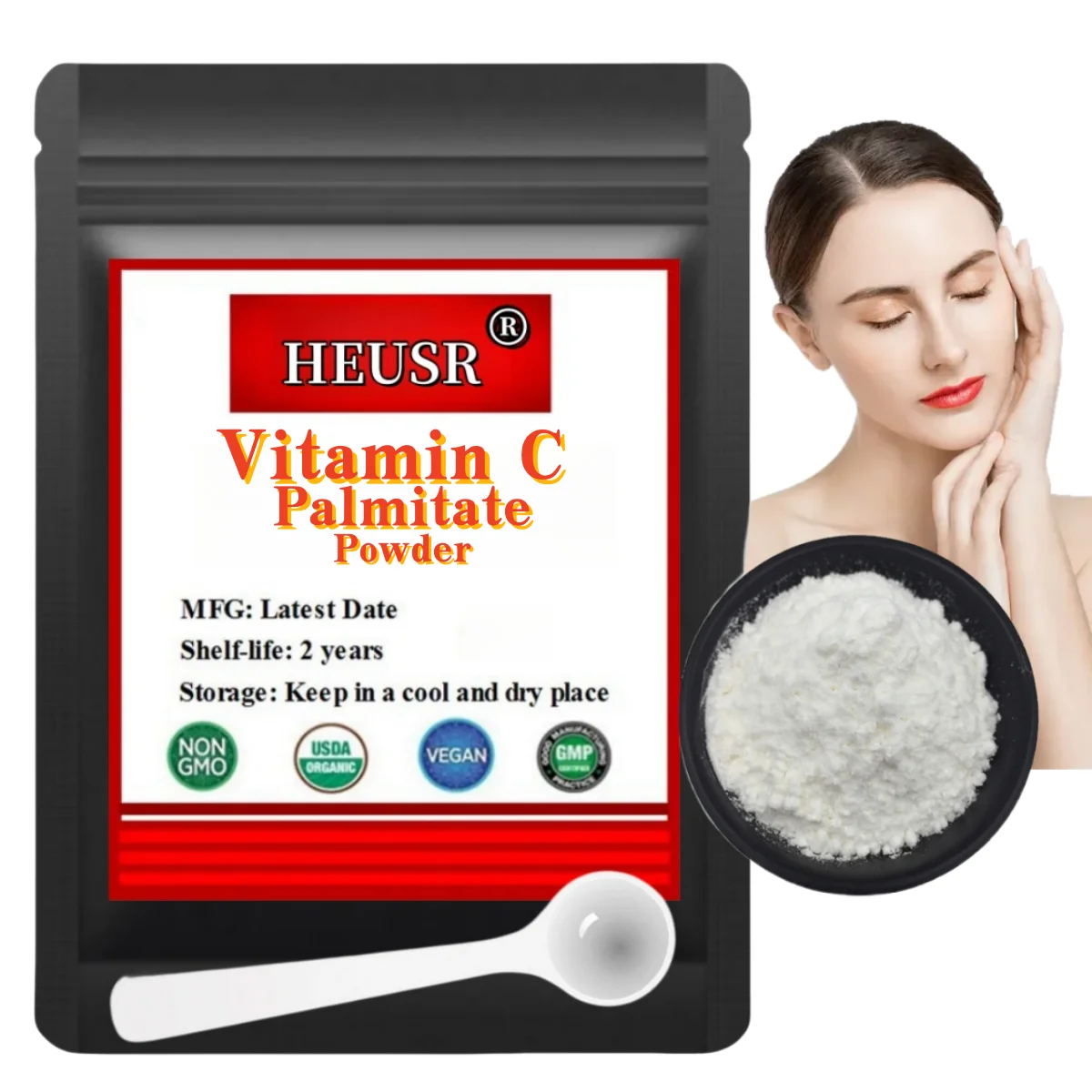 Hot Supply 99% Vitamin C Palmitate Powder, Cosmetic , Skin Whitening,delay Aging