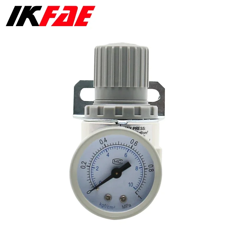 AR2000 1/4'' Air Pressure Regulator Control Compressor Pump Gas Regulating Treatment Units with Gauge Adjustable