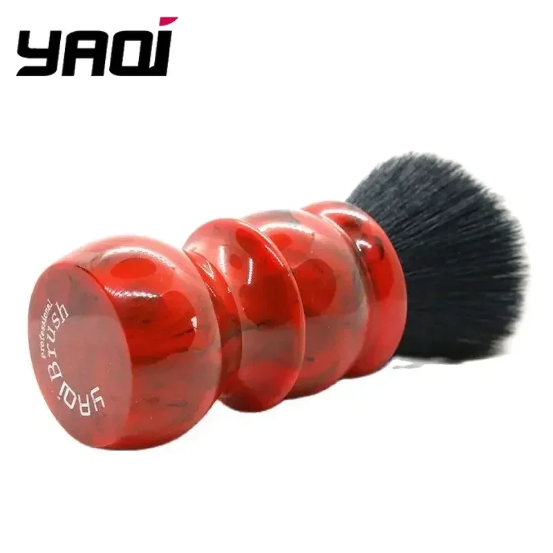YAQI Retro Rot 26mm Rot Marmor Smoking Herren Rasierpinsel