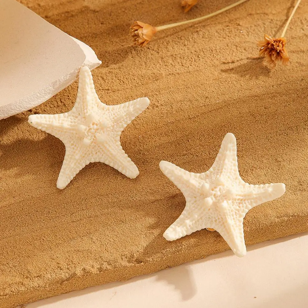 Seashell Hair Clips Starfish Hairpins Exquisite Vintage Seashell Hair Accessories Natural Starfish Hairpin for Lightweight