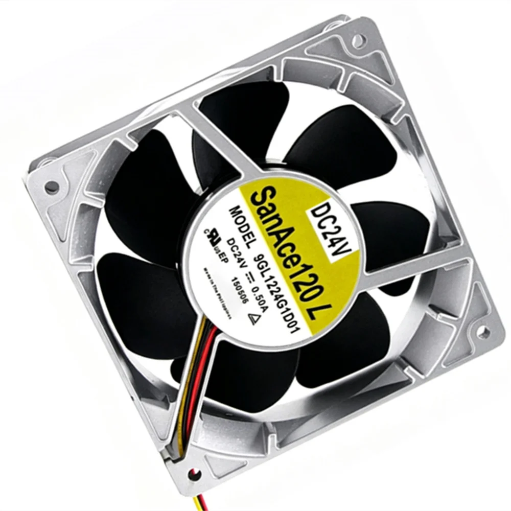 120mm. DC24V. 9GL1224G1D01. Long Life Ball Bearing Axial Fan for Server Rack Communication