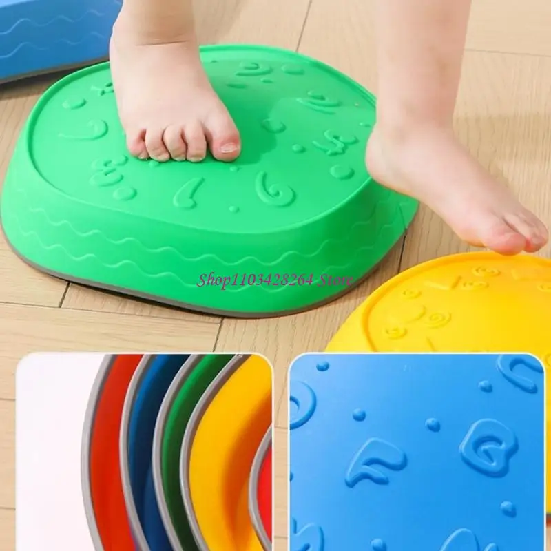 5Pcs 어린이 균형 디딤돌 실내 및 실외 활동 운동 장난감에 대 한 NonSlip 다채로운 장애물 코스 장난감