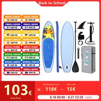 FunWater Stand Up Paddling Board Inflatable Paddle Board Surfboard Surf Sup Board 335*83*15CM Sport Paddle Board with Accessory