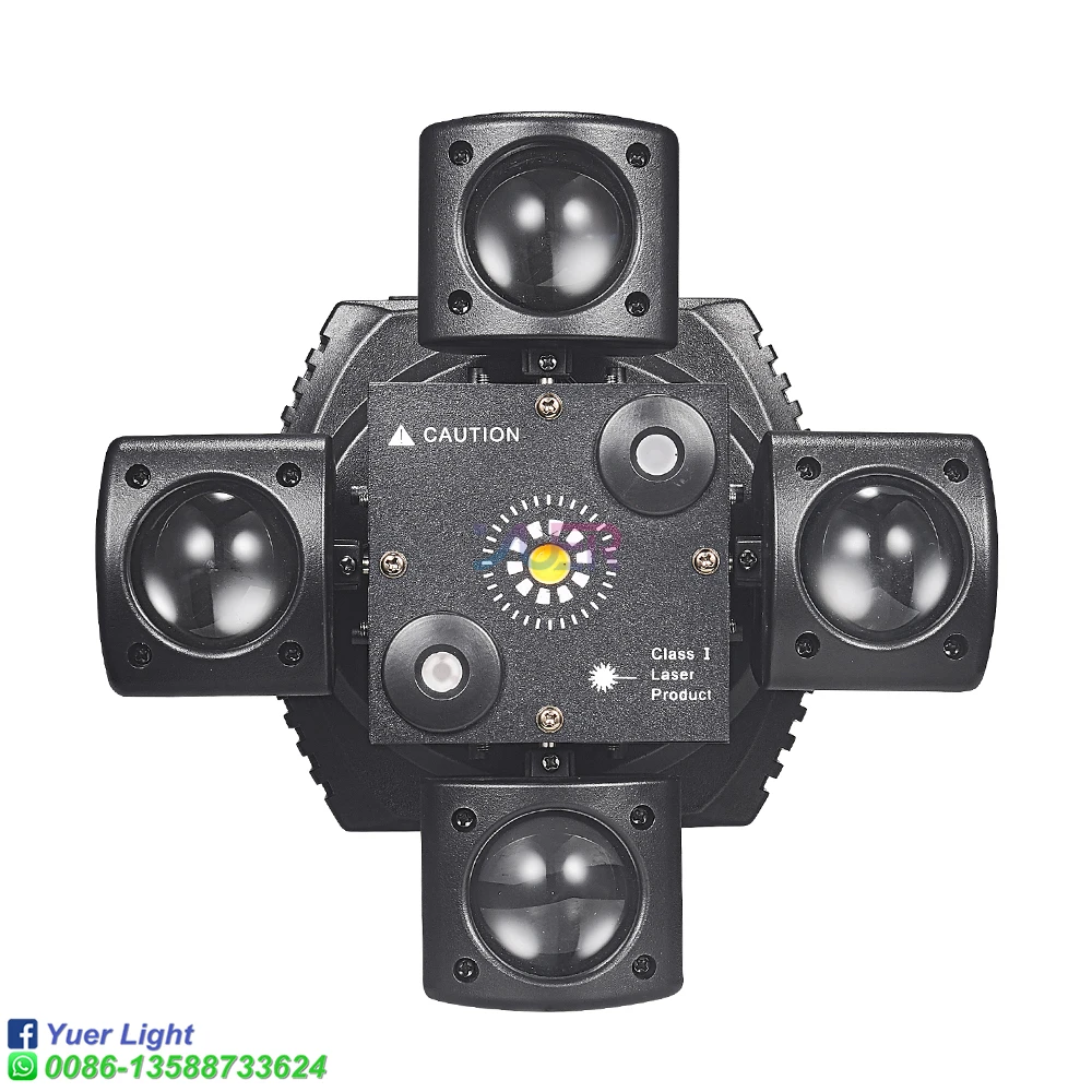 Mini  Bee's Eye 12x15w Beam + Laser + Strobe 4in1 Moving Head Light DMX512 Stage Light Dj Disco Bar Effect light