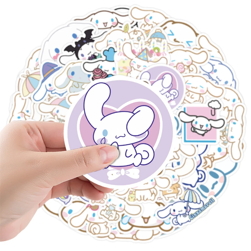 50 قطعة الكرتون غير تكرار سينامورول لعبة ملصق الديكور الثلاجة كوب خزانة الكمبيوتر ملصقات الكتابة على الجدران القابلة للإزالة #1