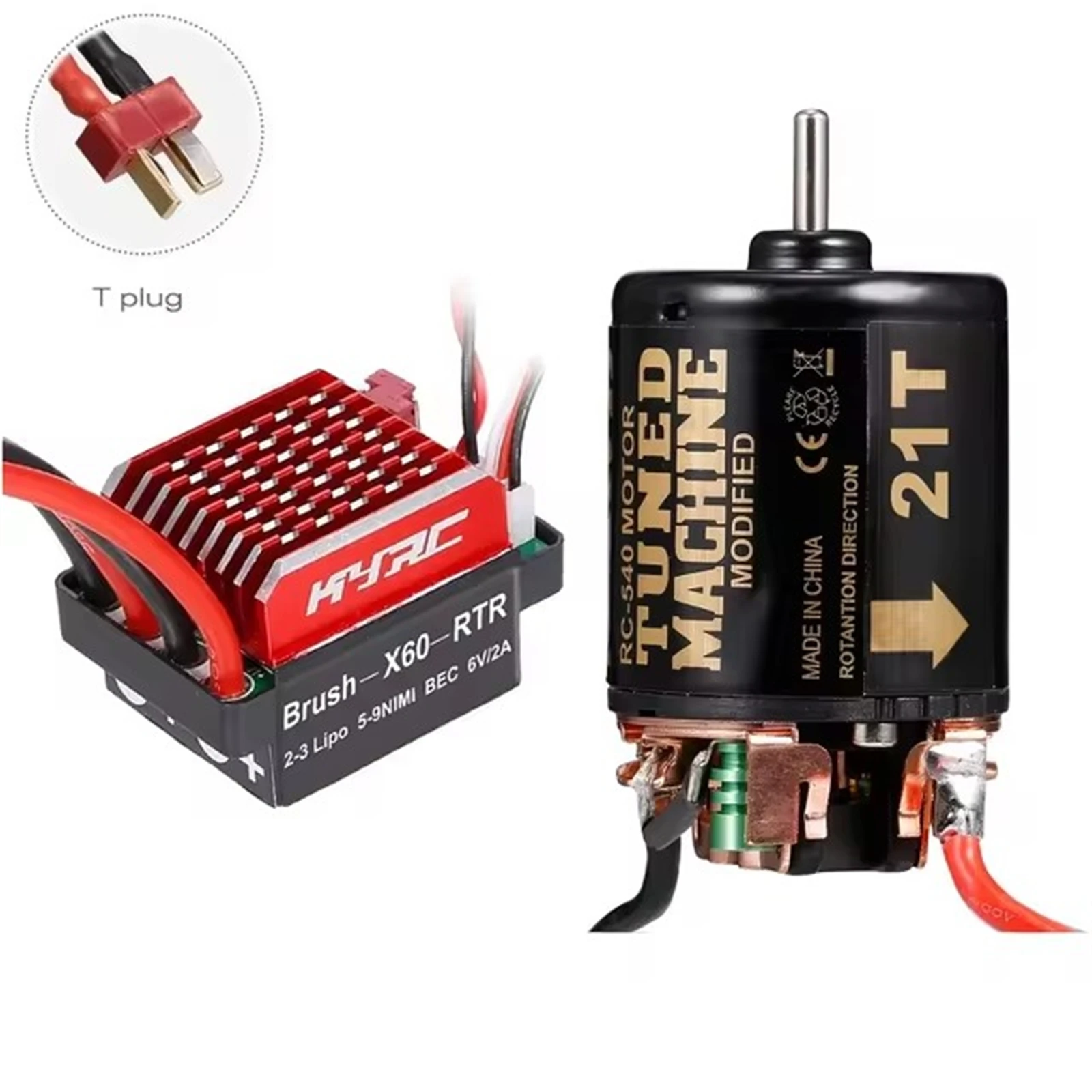 

13T 21T 35T 45T 55T 80T 540 Матовый двигатель 60A Матовый ESC RTR для 1/10 RC Axial SCX10 AXI03007 Traxxas TRX4 TRX6 D90 Запчасти