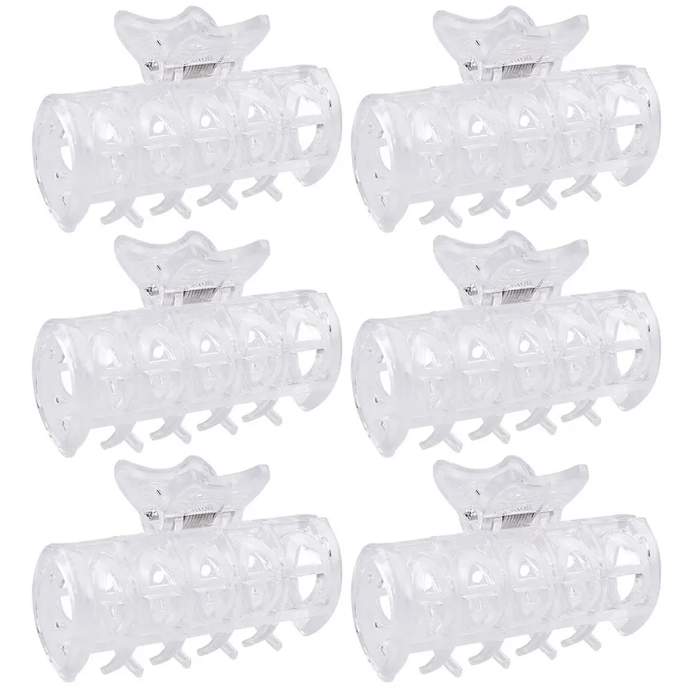 

6Pcs Hot Curler Clips Premium Roller Claw Clamps for Neat Curls Damage Free Hair Styling Tool Lightweight Portable Salon Grade