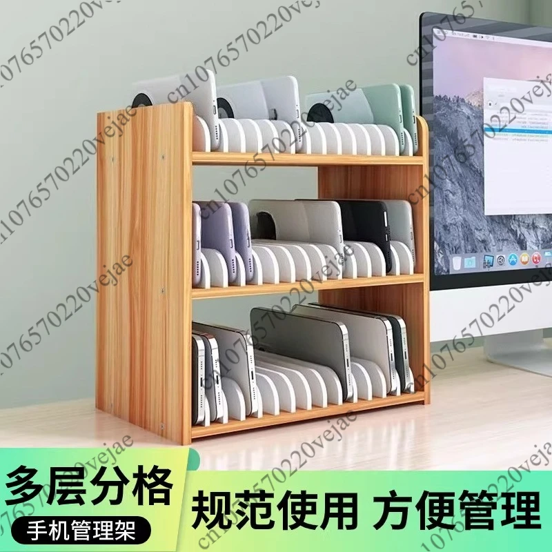 Boîte de rangement multi-compartiments pour téléphone, organiseur de réunion de bureau, support d'affichage et de rangement pour téléphone portable