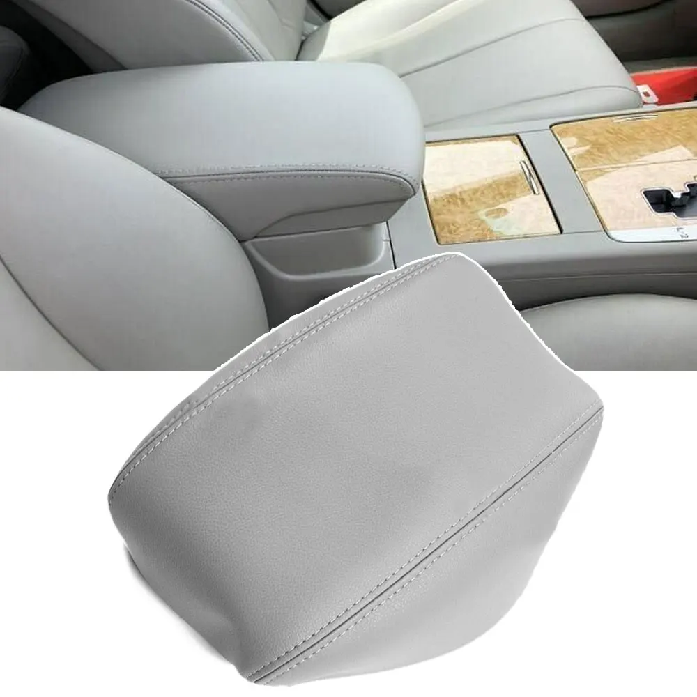 

High Quality Microfiber Leather Center Console Lid Armrest Cover Skin Gray for 2012-2017 Toyota Camry Interior Car Products