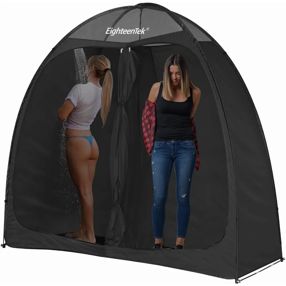 Shower Tent Changing Room 2 Rooms Outdoor Pop Up Camping Toilet Portable Privacy Dressing Shelter 83