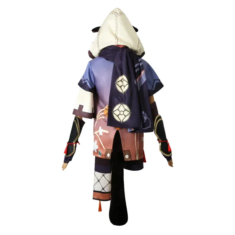 2025 New Halloween Genshin Impact Sayu Costume Anime Cosplay Wig Clothing Including Tail Glove Waist Bag God's Eye AA