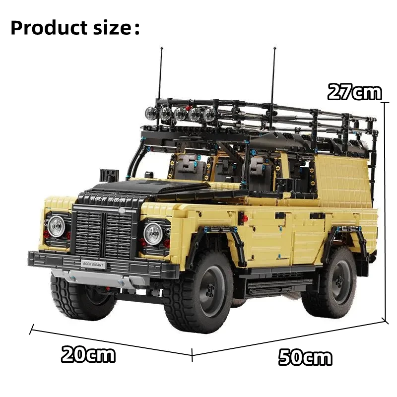 

NEW IN STOCK Rock Glgan Off-Road Vehicle Super Car Land Roverr SUV 1:8 Technology Compatible MOC Building Blocks Bricks Toys