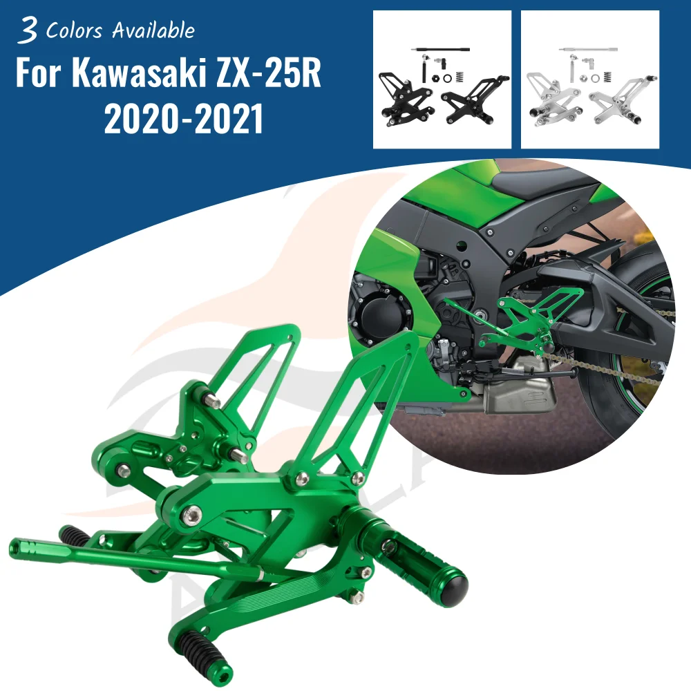 

For Kawasaki ZX-25R ZX 25R 2020 2021 ZX-25R Adjustment Rider Motorcycle Footrests Rearset Rear Footpeg Foot Rests Accessories