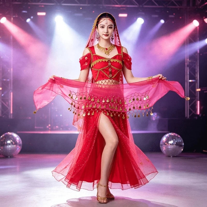 72 Gold Border Hanging Coin Belly Dance Waist Scarf Bohemian Waist Chain Used for Rehearsals and Stage Performances