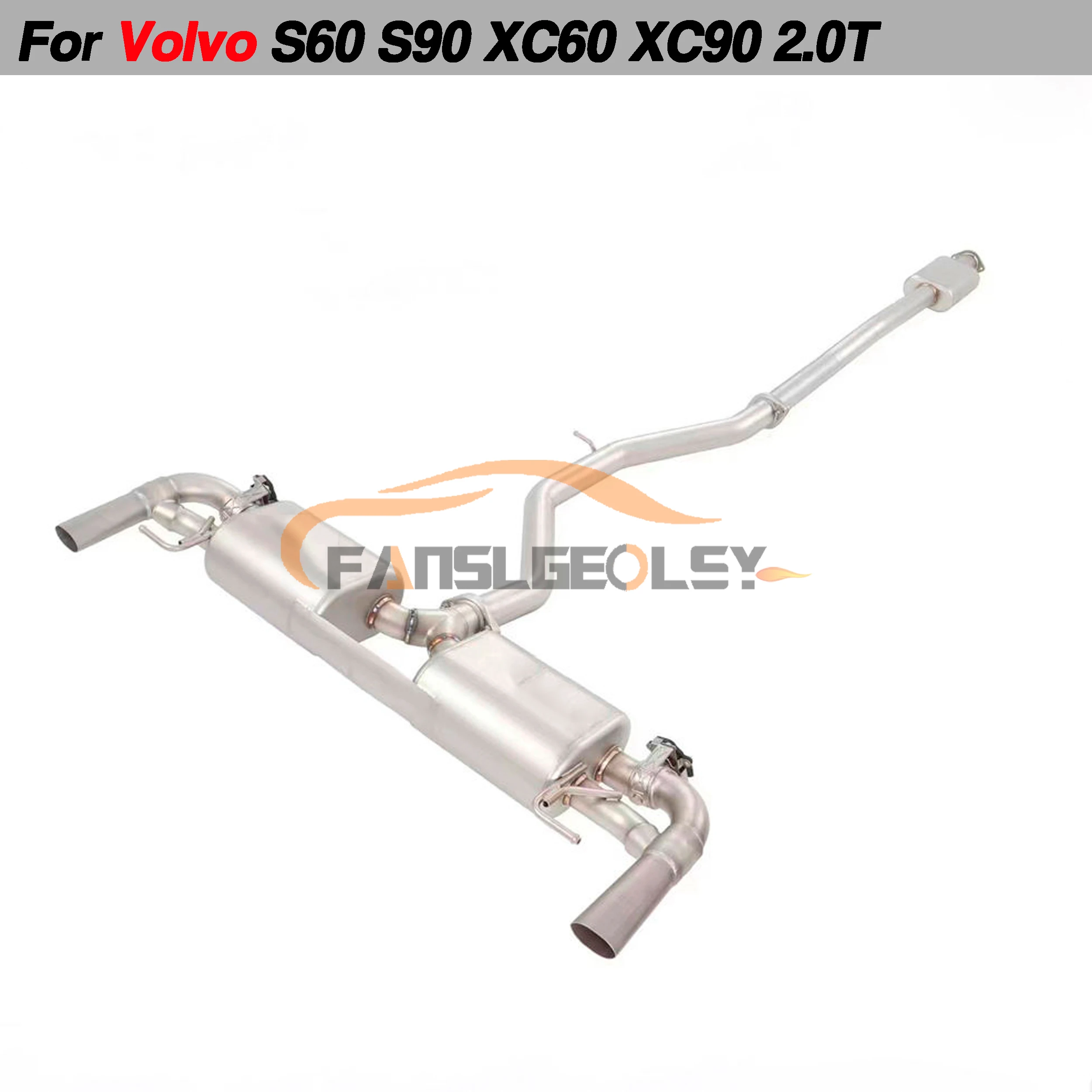 For VW  Volvo S60 S90 XC60 XC90 Steel Catback Performance Exhaust System Valve With Muffler Pipes Tuning exhaust assembly