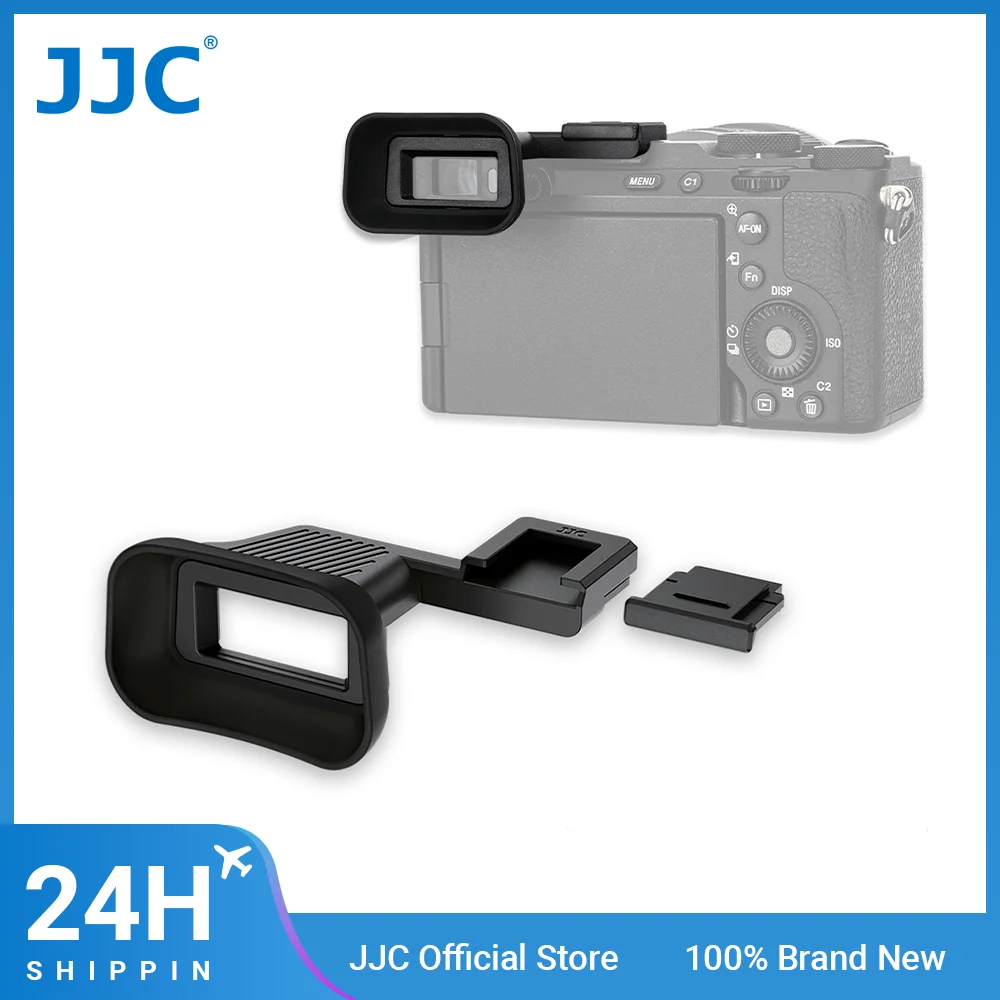 JJC A7CII A7CR ocular de silicona suave cámara extendida visor de copa ocular para Sony Alpha A7CII A7CR parasol de cámara