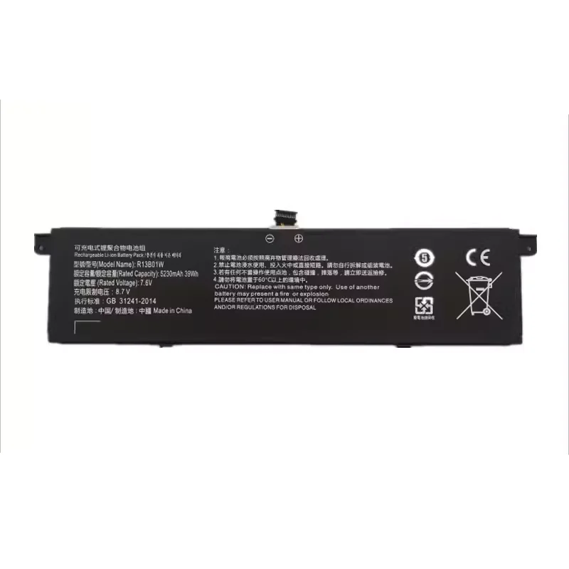 Imagem -02 - Bateria do Portátil para Xiaomi mi Air Série 13.3 Tablet pc Novo 7.6v 5230mah 39wh R13b01w R13b02w