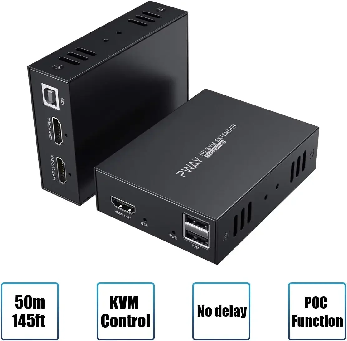 

HDMI KVM USB удлинитель аудио видео удлинитель более Cat5e/6 до 50 м передачи 1080P 3D Поддержка пульта дистанционного управления с помощью мыши клавиатуры