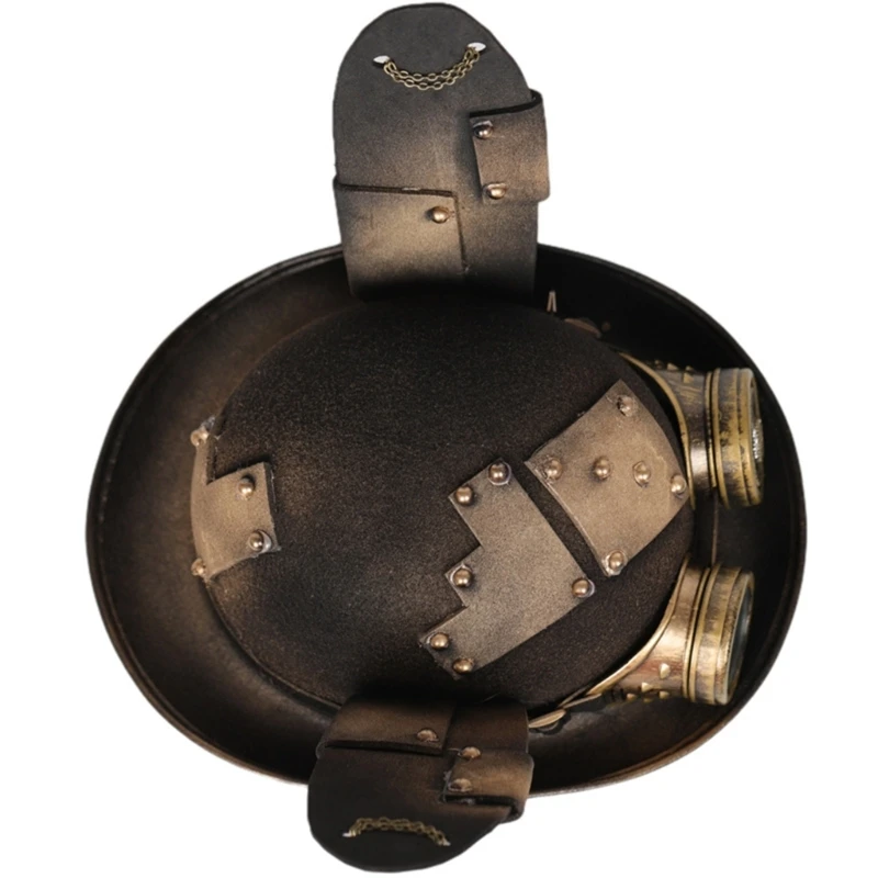 Steampunk chapéu masculino com óculos de proteção do vintage jazz chapéu gay chapéu superior diabo chifre chapéu steampunk festa de halloween mascarada traje