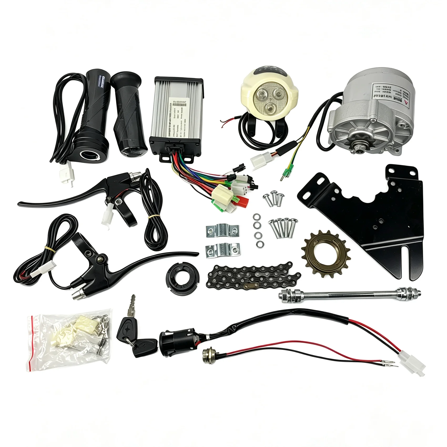 250W 350W 24V DC Brushless Gear Motor With Controller Throttle Brake Light Lock Etc. Brushless Motor Kit