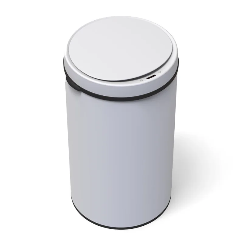 

Intelligent Stainless Steel Round Trash Can 50L/60L/70L/80L Large Capacity Automatic Induction Kitchen Office