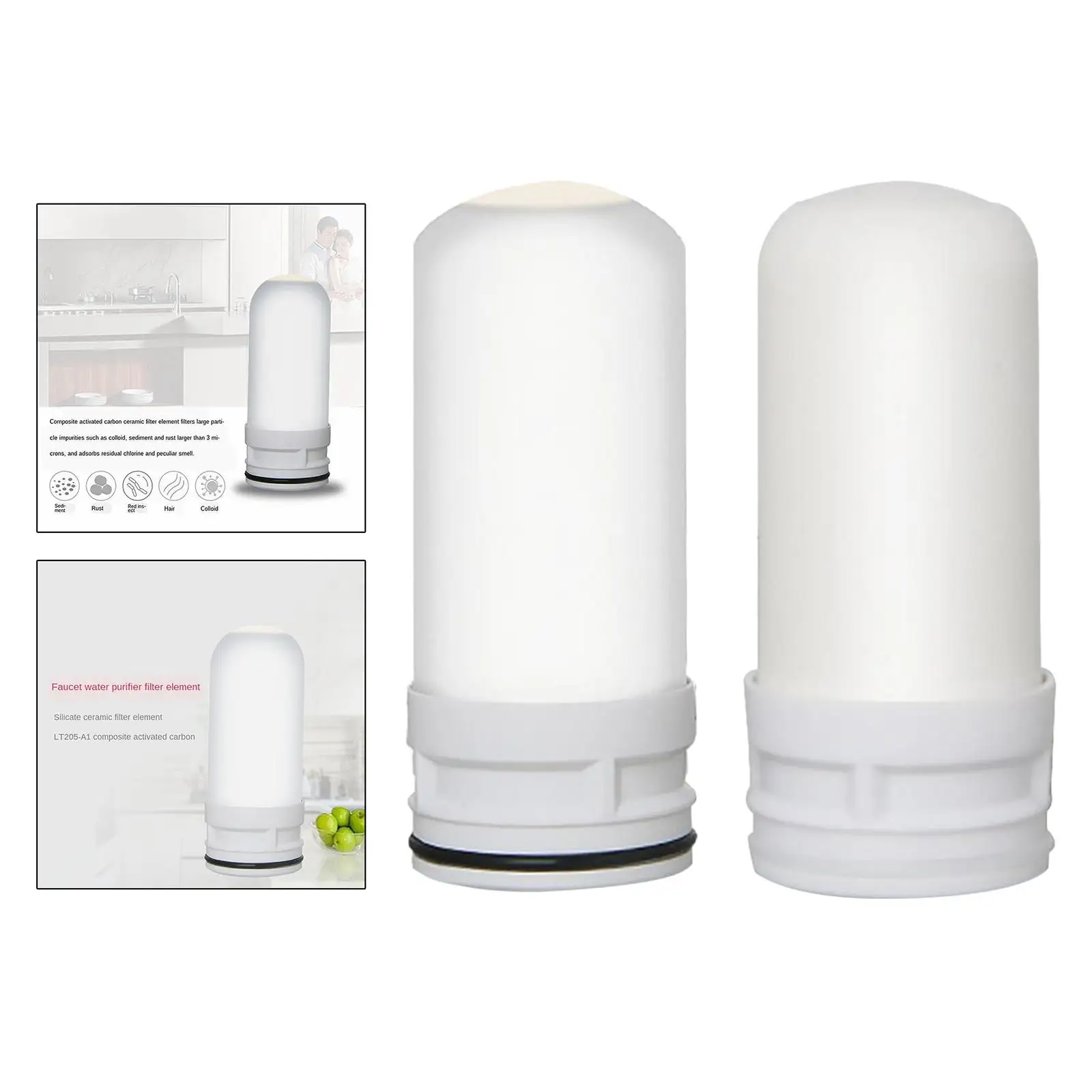 Faucet Tap Water Filter Cartridge for Kitchen Bathroom Durable Use