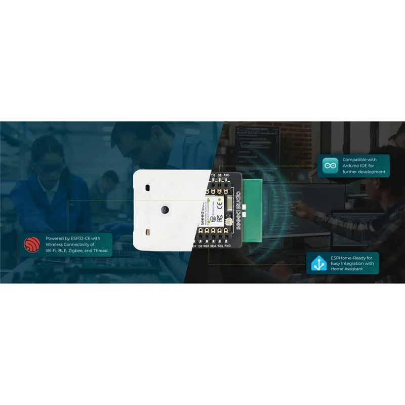 

New-Seeed Studio MR60BHA2 60 ГГц Mmwave Sensor Датчик обнаружения сердцебиения для Esphome