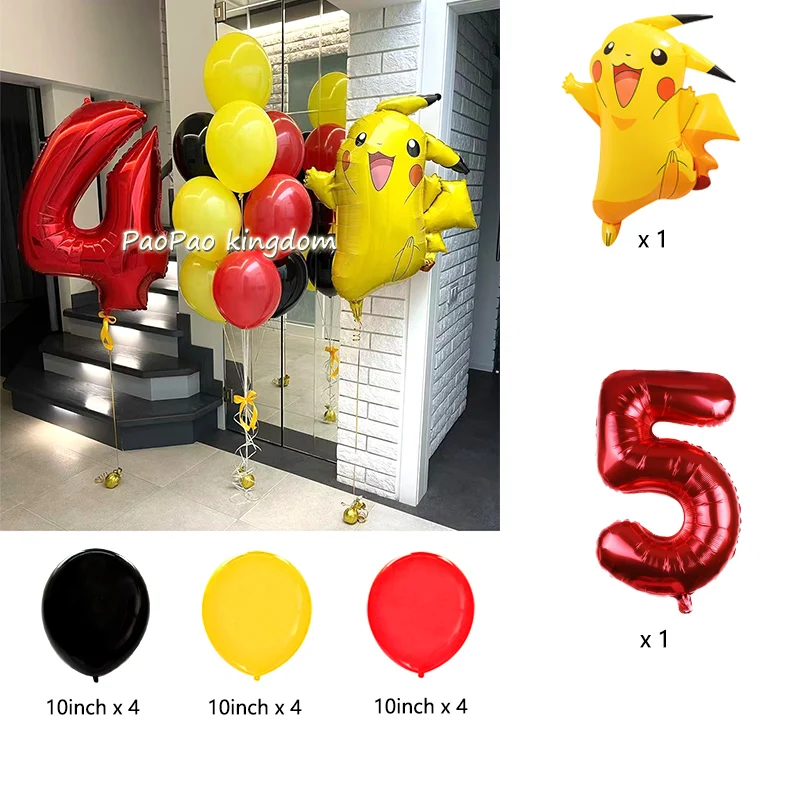 Bestseller Pikachu Ballon-Set Cartoon-Charakter Luftballons für Babyparty Geburtstagsdekoration – Detail 14